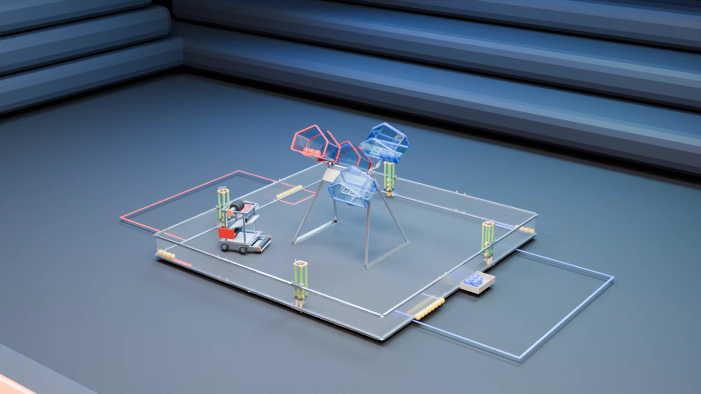 Cinematic view of the complete BIOBUZZ field and REV Starter Bot