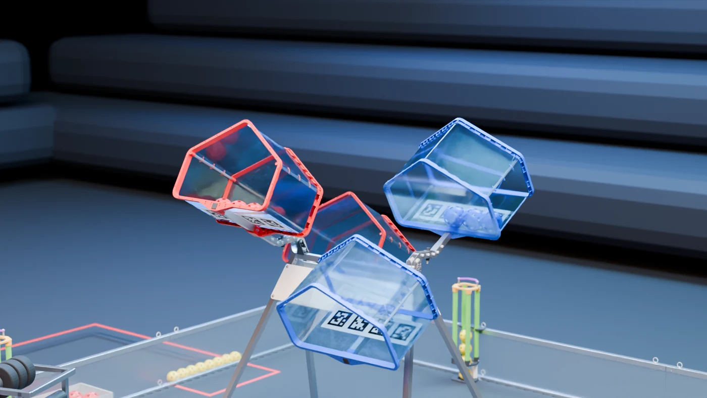 Cinematic close view of the transparent BIOBUZZ HIVE structure